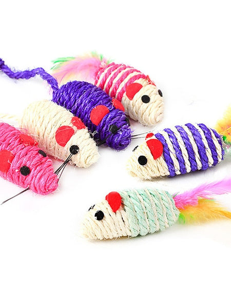 Best Cat Colorful Mouse Cage Toy