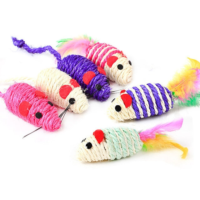 Best Cat Colorful Mouse Cage Toy