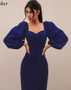 Best sexy pure V Neck off shoulder Dress