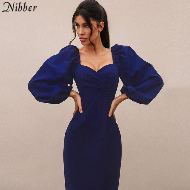 Best sexy pure V Neck off shoulder Dress