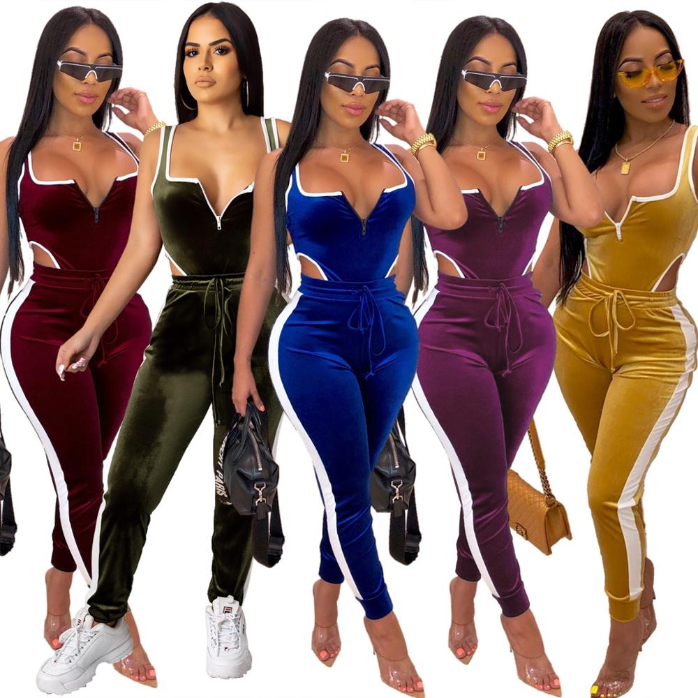 Best Winter Women's set Velvet bodysuit
