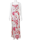 Best neon satin lace women long dress