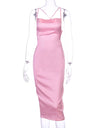 Best neon satin lace women long dress