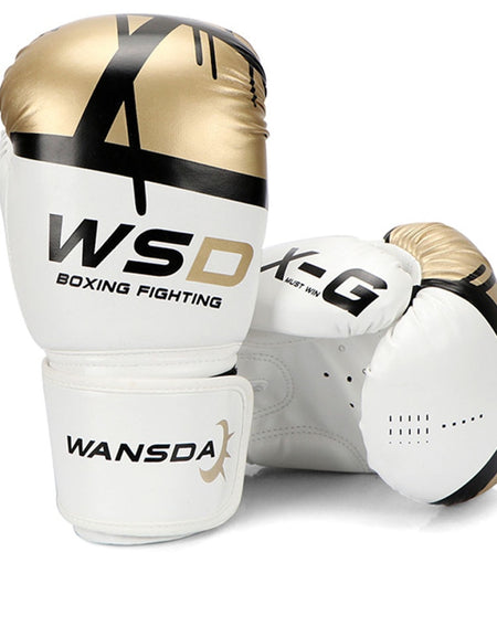 HIGH Quality Adults Women/Men Boxing Gloves Leather MMA Muay Thai Boxe De Luva Mitts Sanda Equipments8 10 12 6OZ