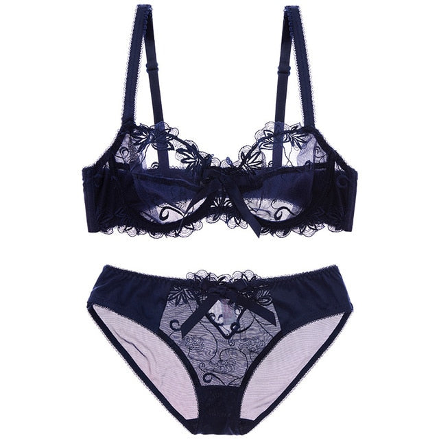 Best Fashion embroidery bras women set