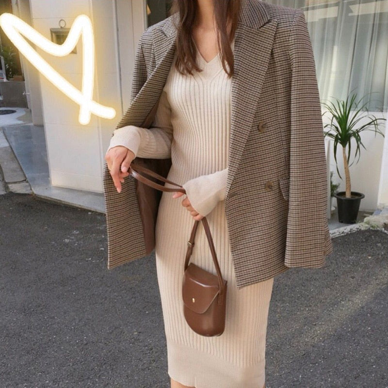 Best Double Breasted Office Ladies Blazer