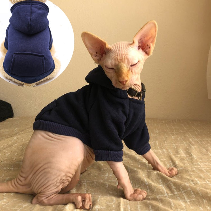 Best Pet Cat Hoodie Sweaters Winter Warm Cat Clothes