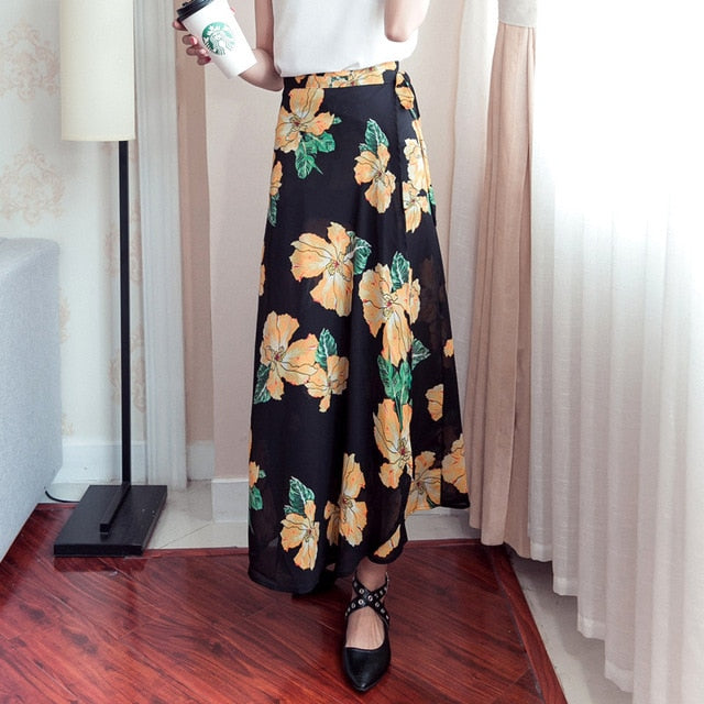 Best High Waist Floral Print Skirts